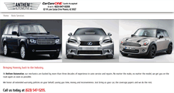 Desktop Screenshot of anthemautomotive.com